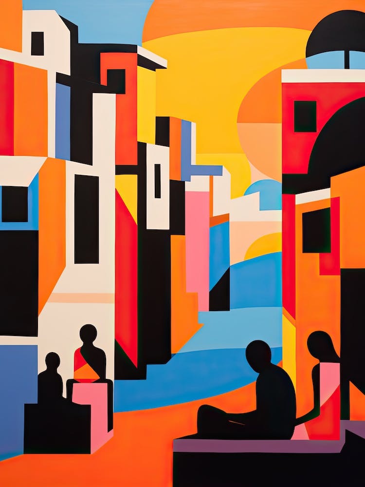 Ipanema Beach, Brazil, Bold Outlines 1