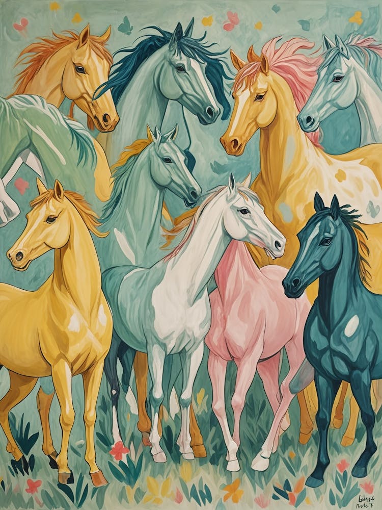 Herd of Abstract Horses