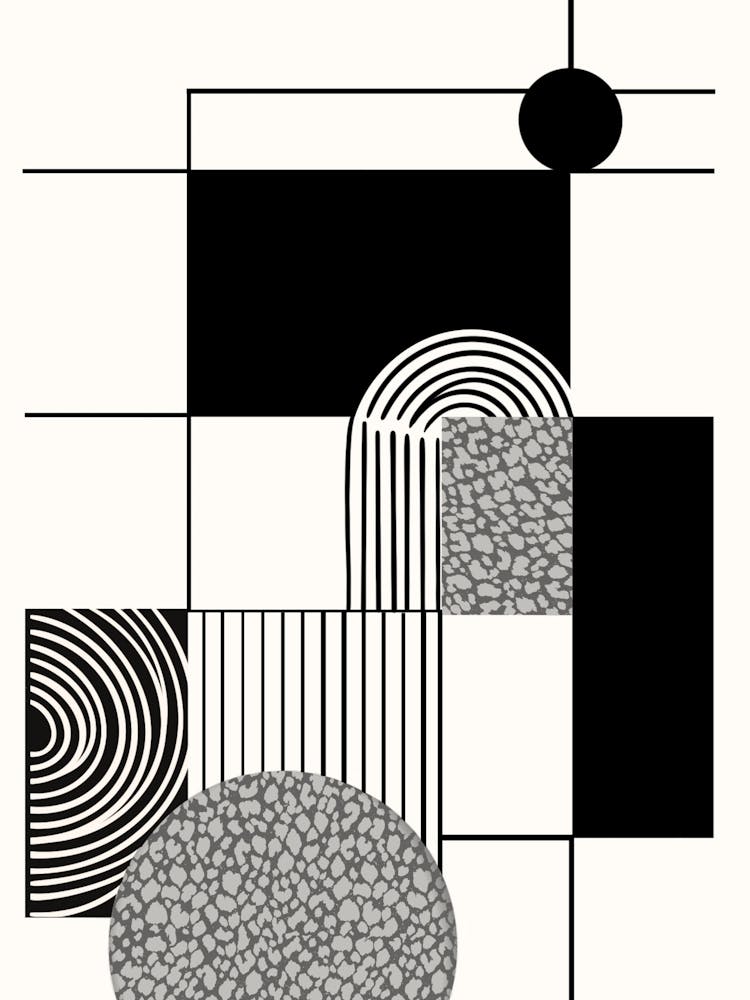 Modern Wall Art Decor, Black and White Contemporary, Unique Home Decor, Sleek Wall Design for Living Room 5