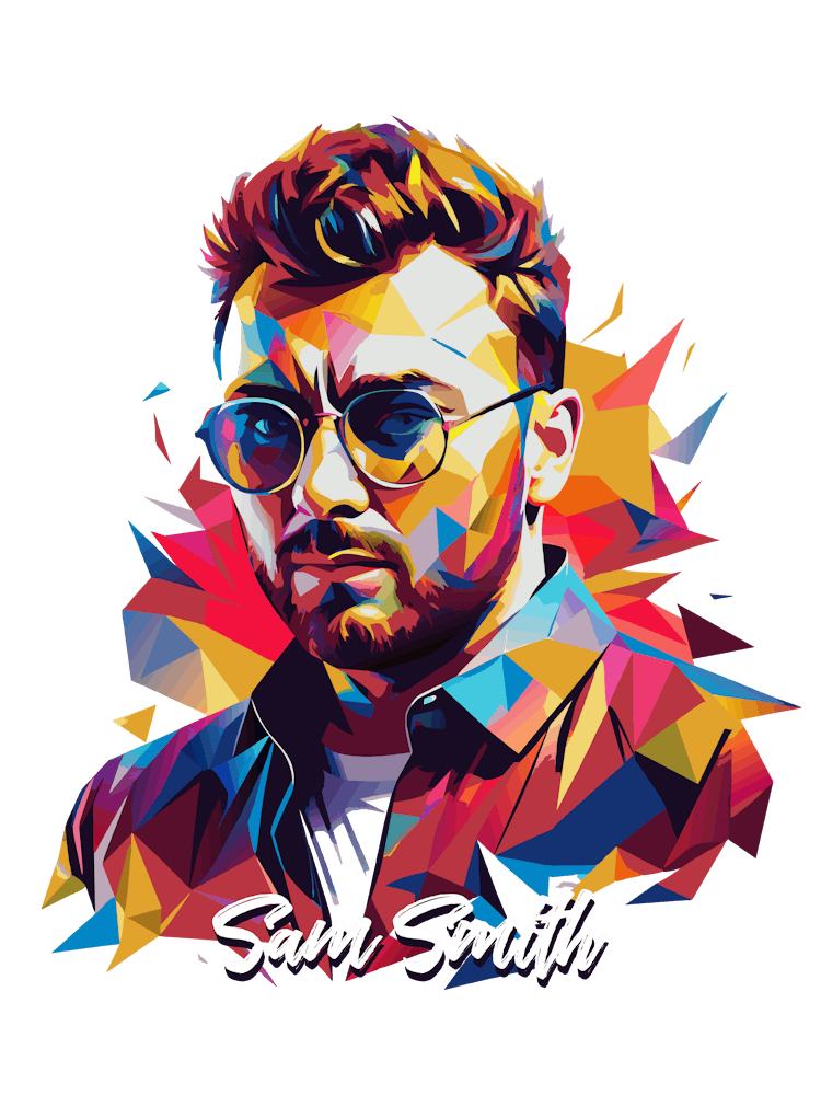 Sam Smith 02 Portrait Music Icon WPAP Pop Art Style