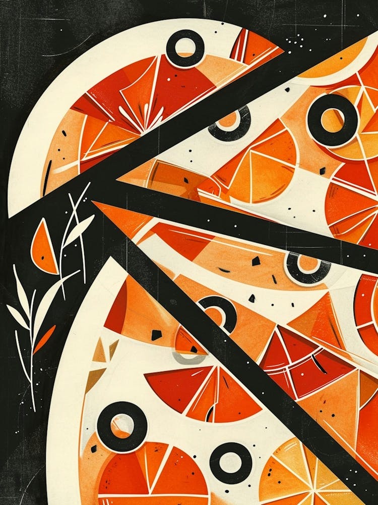 Art Deco Inspired Geometric Pizza 2