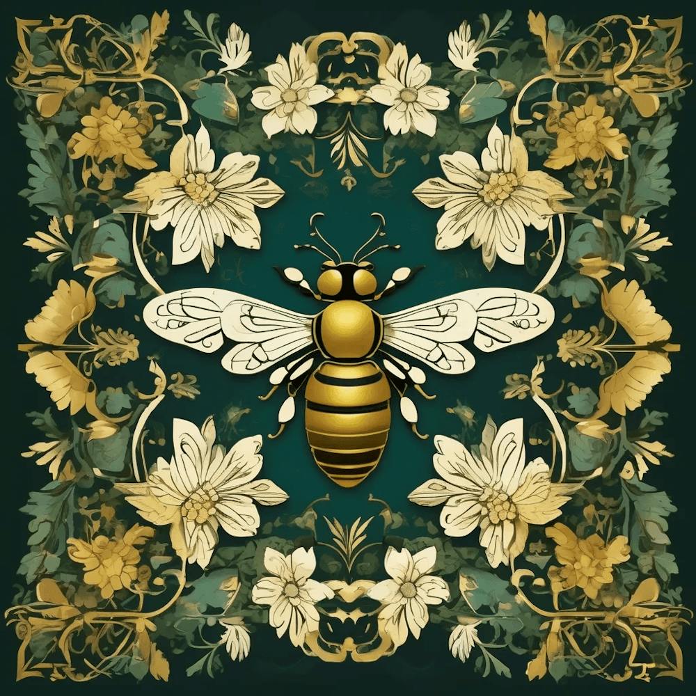 william morris  insect bee art print5