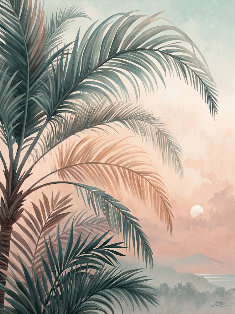 Oil Painting Style Matte Botanical Gradient