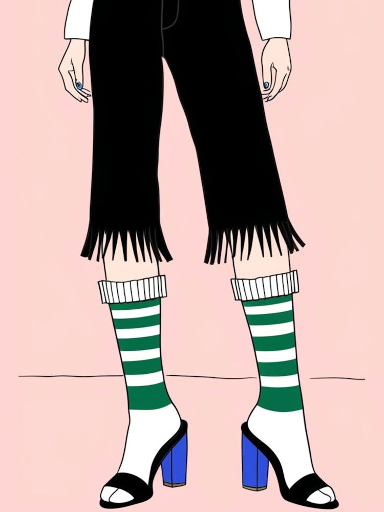 Mädchen in Socken