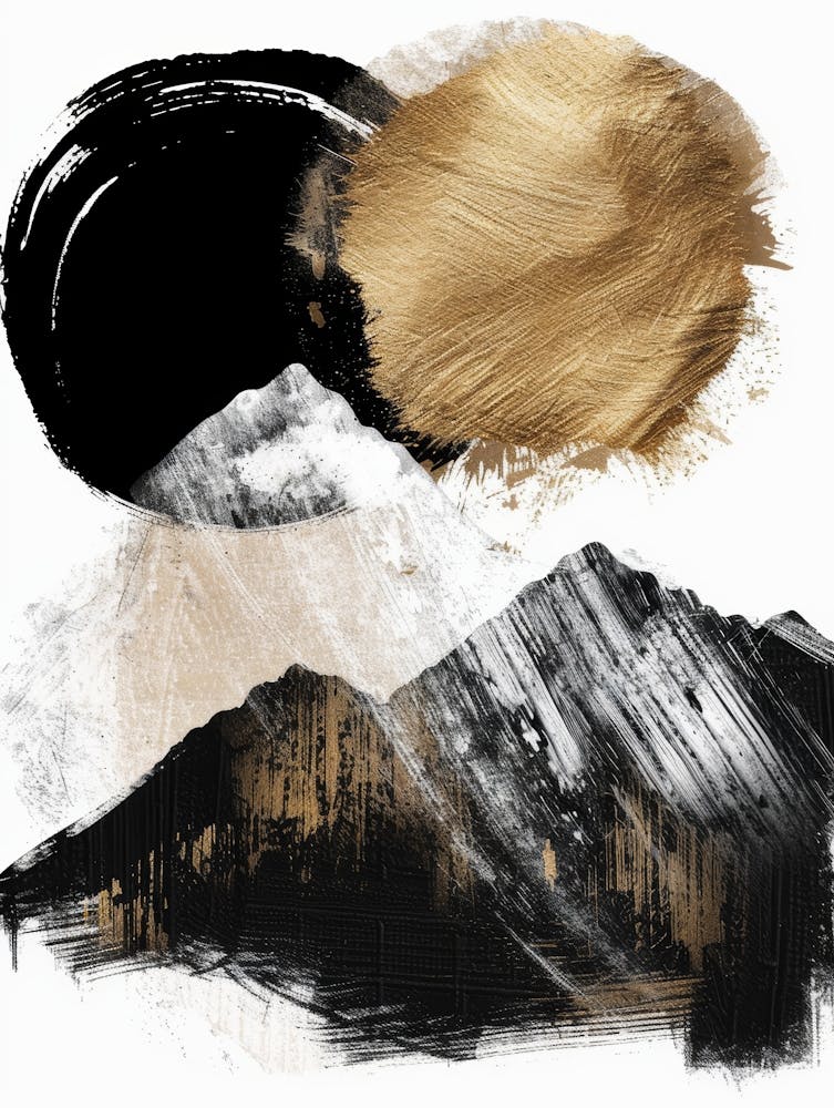 Abstract Mountain Canvas Print 1