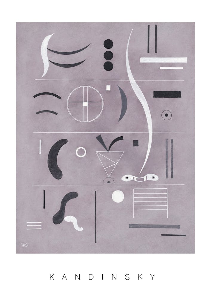 Four Parts, Kandinsky Poster