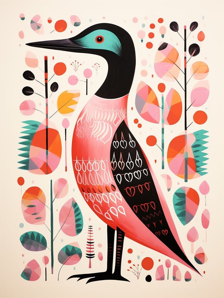 Pink Scandi Common Loon 4