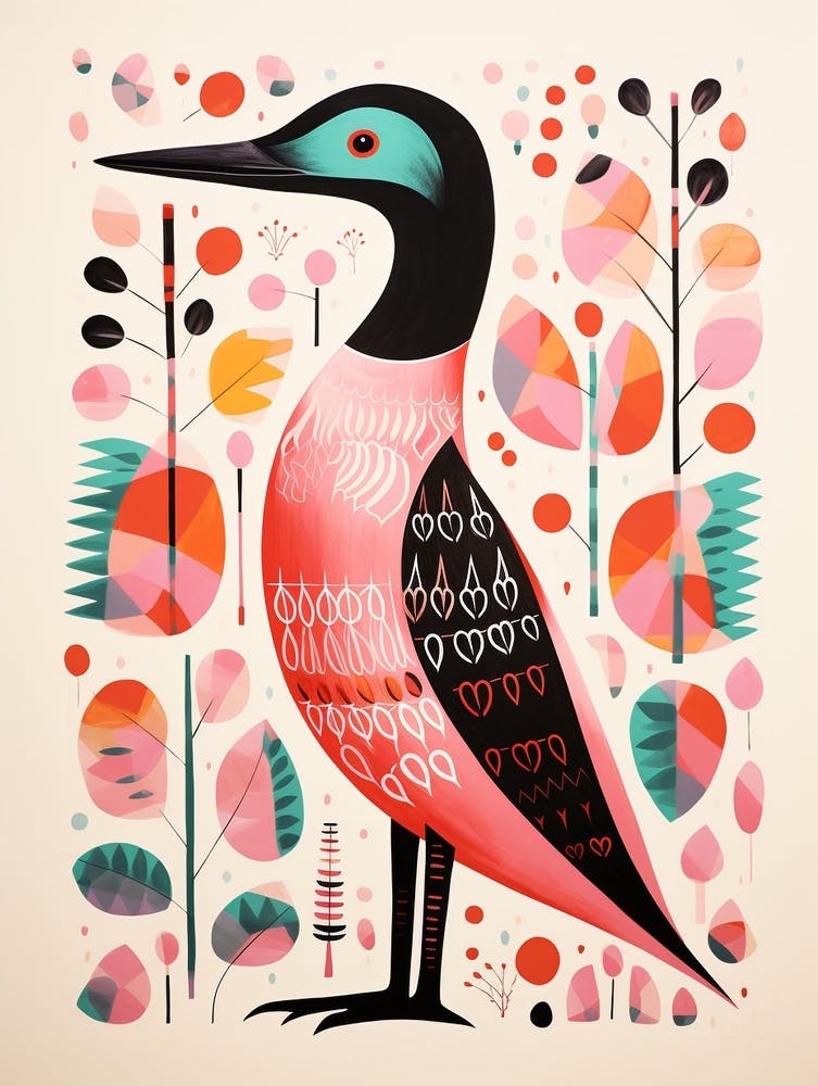 Pink Scandi Common Loon 4