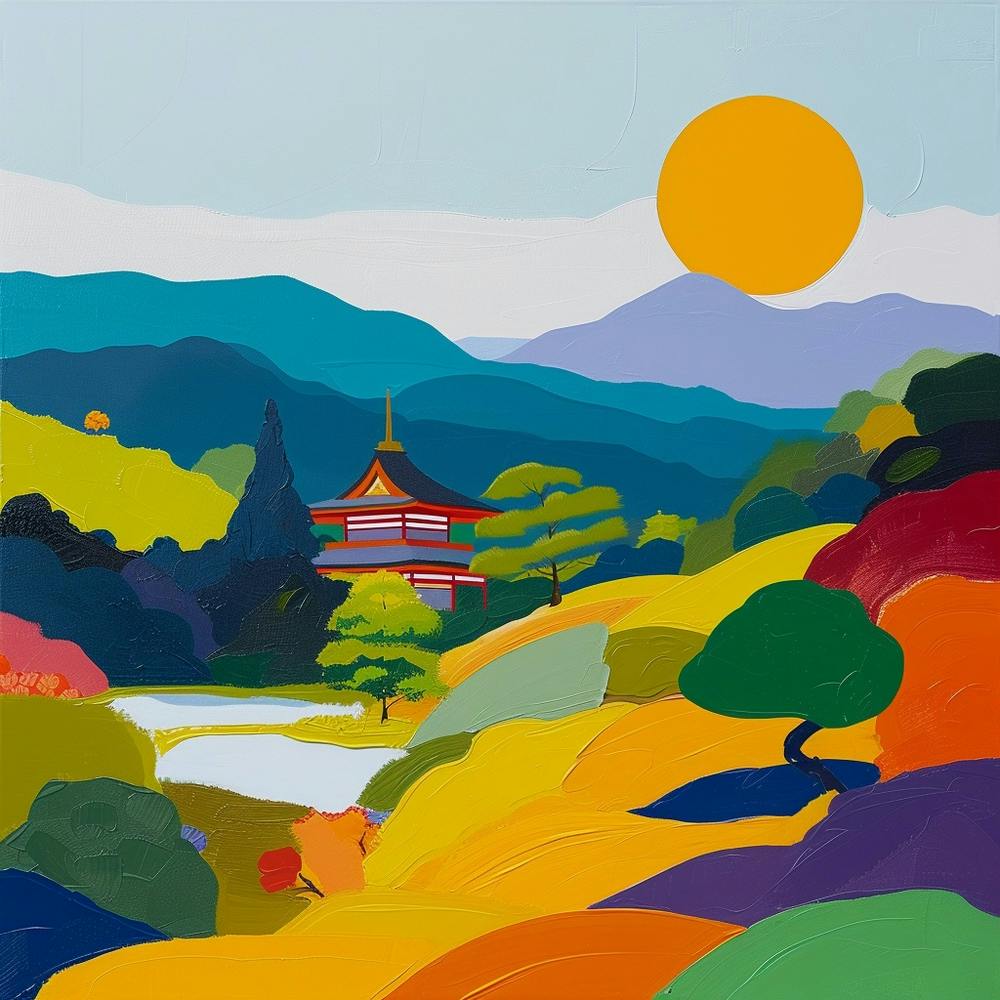 Colourful Gardens Ginkaku Ji  Temple Japan 3