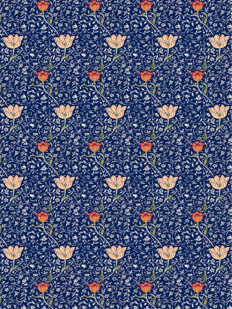 Flowers On A Blue Background