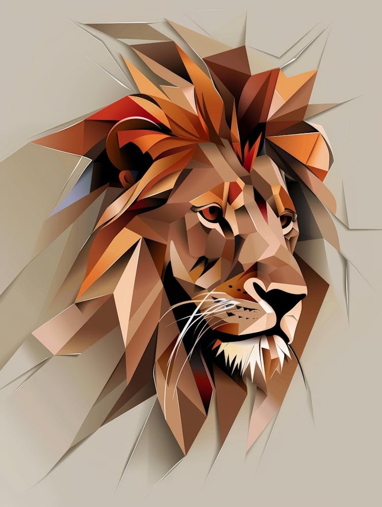 Abstract Lion Head