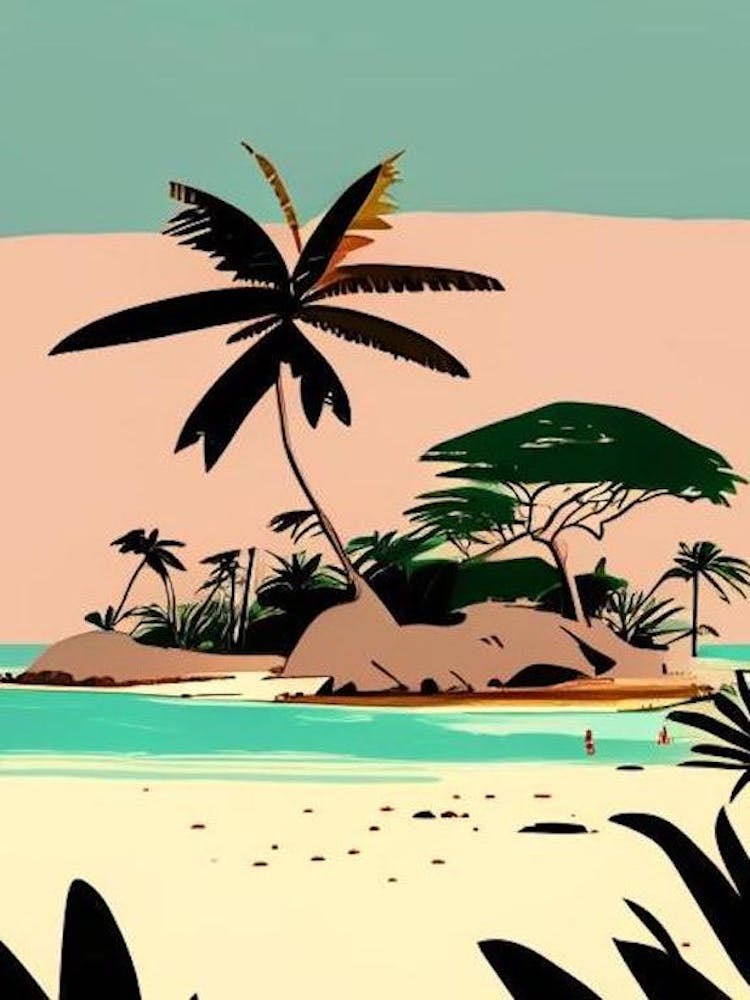 Mafia Island Tanzania Muted Pastel Tropical Destination