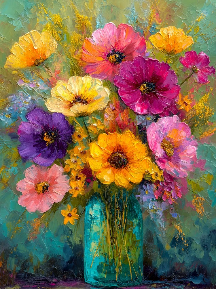 Blumen in einer Vase Natur Flora Kunst
