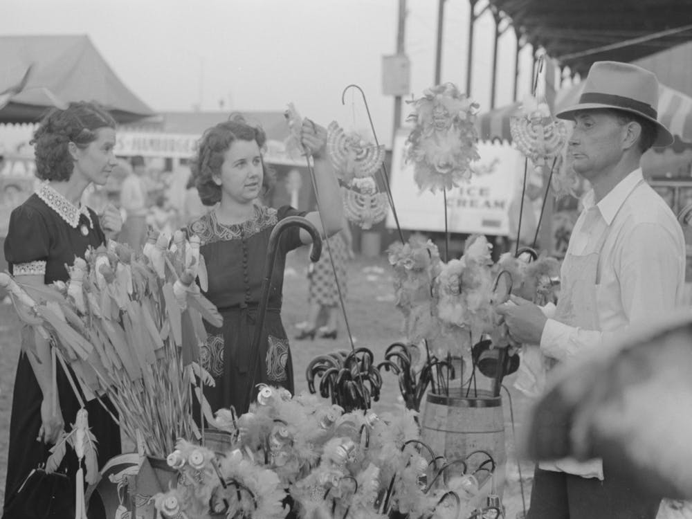Untitled Photo, Possibly Related To Girl Buying Cane From Concessionaire, Donaldsonville, Louisiana, State Fair By
