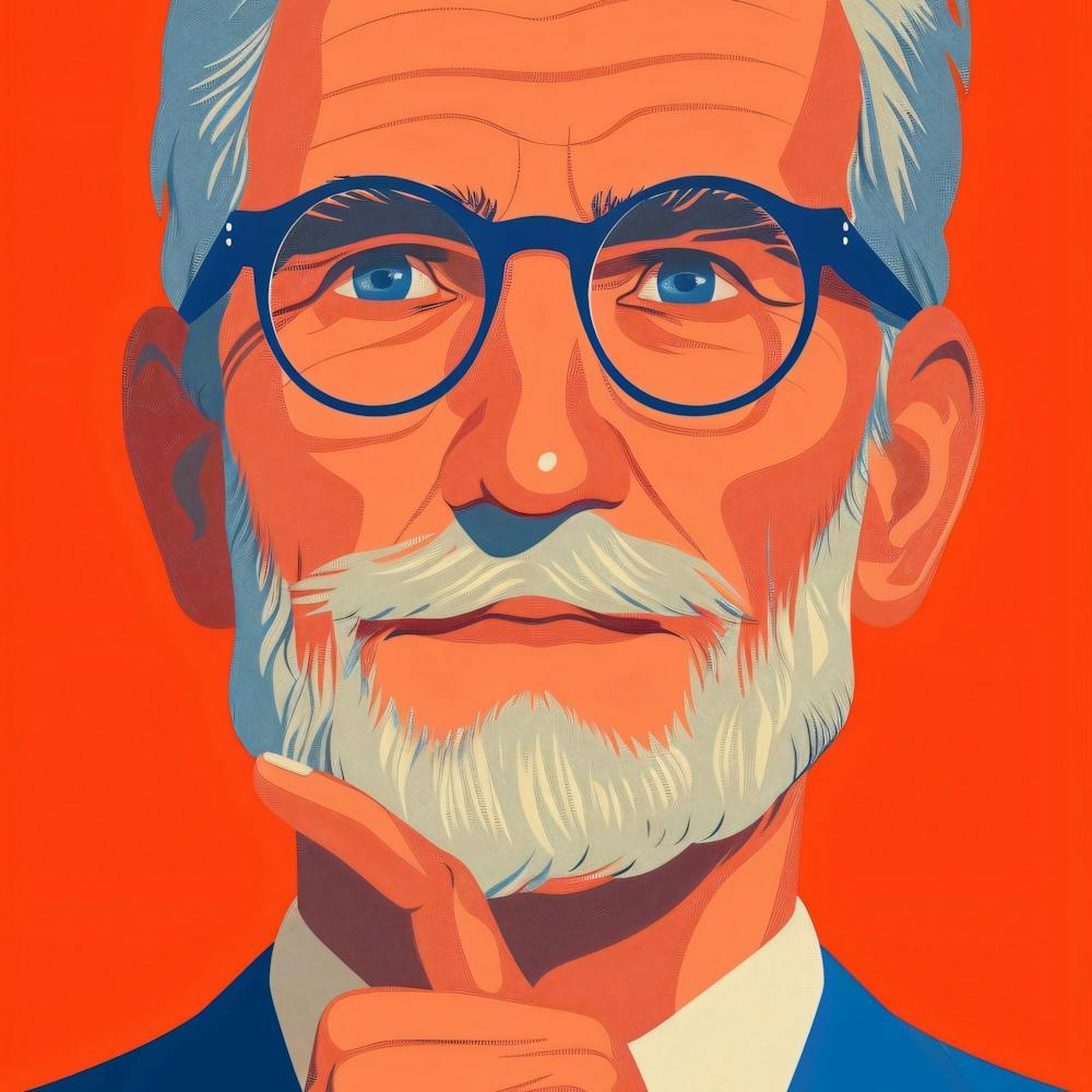 Portrait Of A Man With Glasses 1