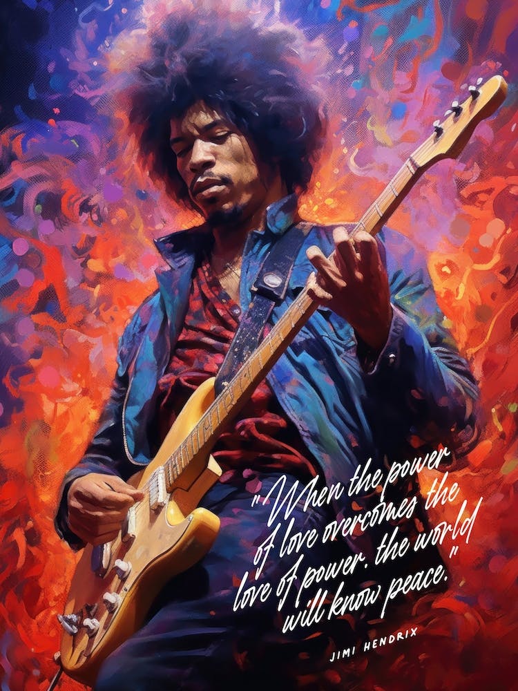 Jimi Hendrix Art Quote