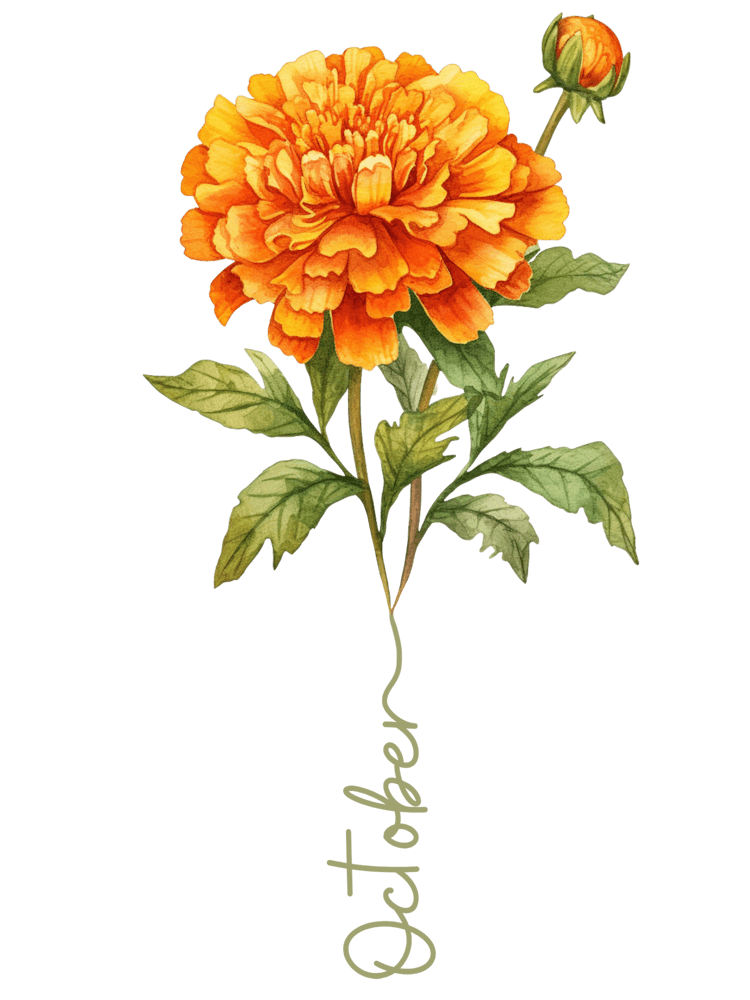 October Birth Flower Birth Month Botanical 1