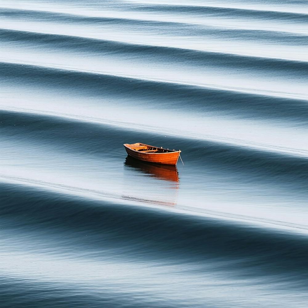 Orange Boat In The Water
