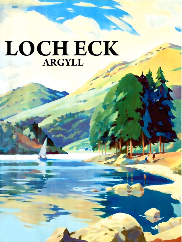 Loch Eck, Argyll, Travel Poster