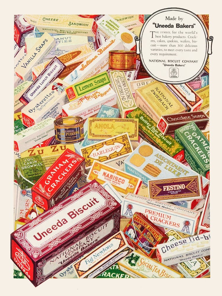 Made By Uneeda Bakers Biscuit Advert, 1924
