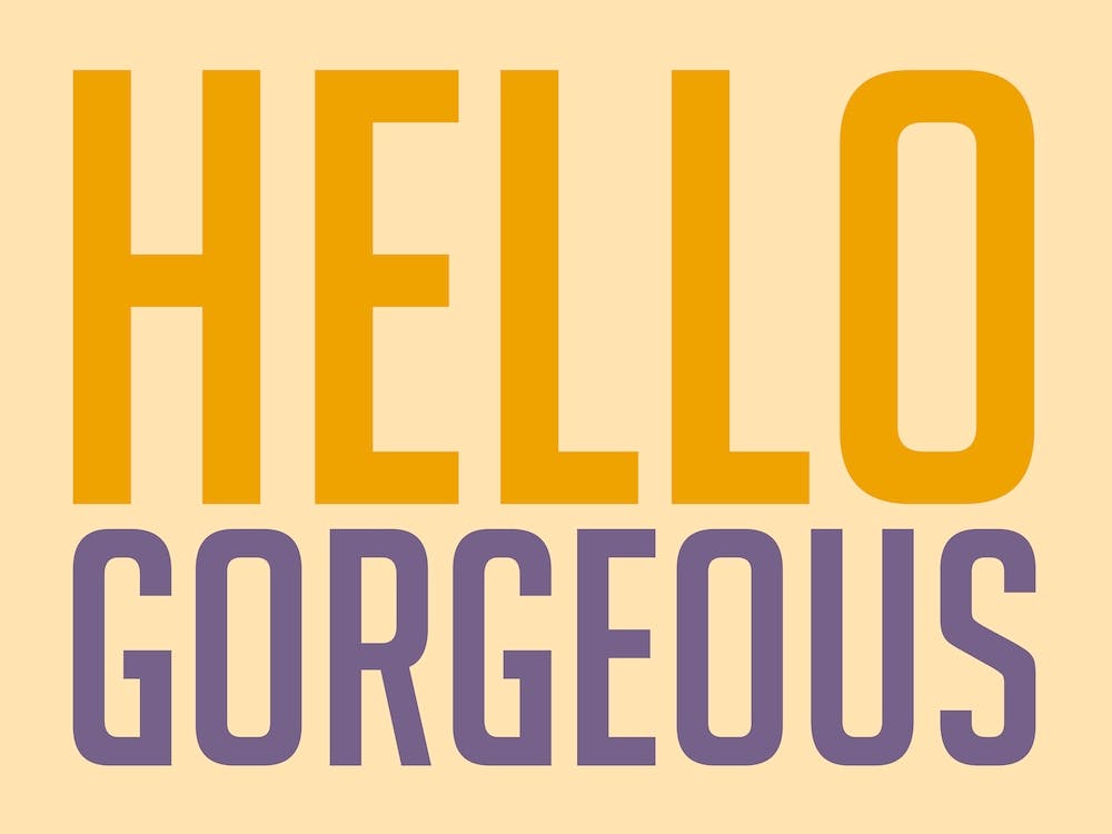 Hello Gorgeous Yellow and Purple