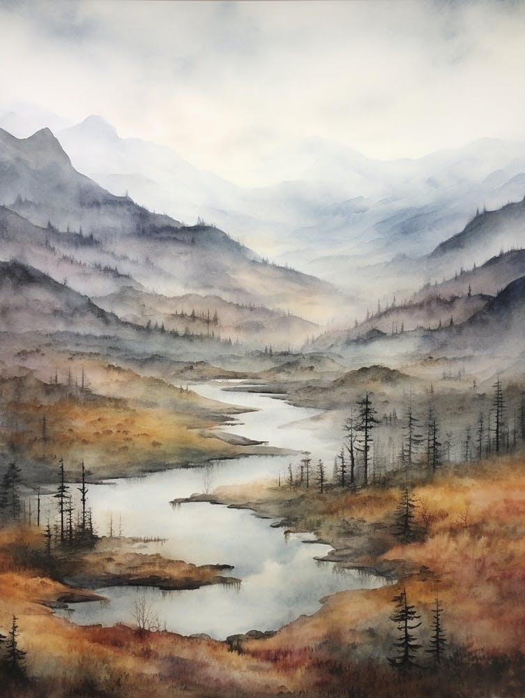 Autumn Forest Landscape Dovre National Park Norway 1