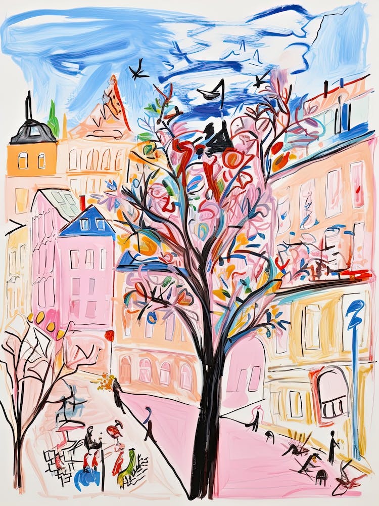 Vienna, Dreamy Storybook Illustration 3