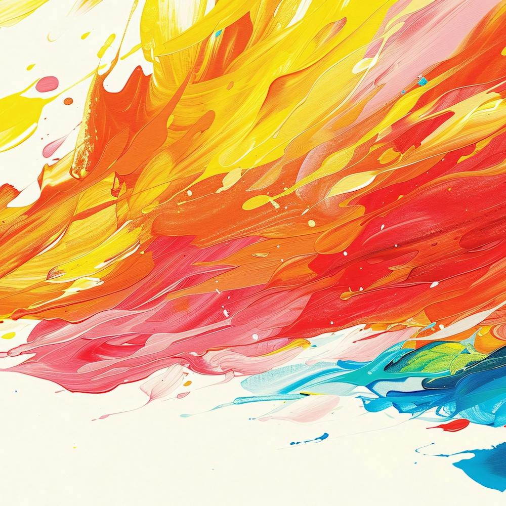 Abstract Of Colorful Paint Splashes