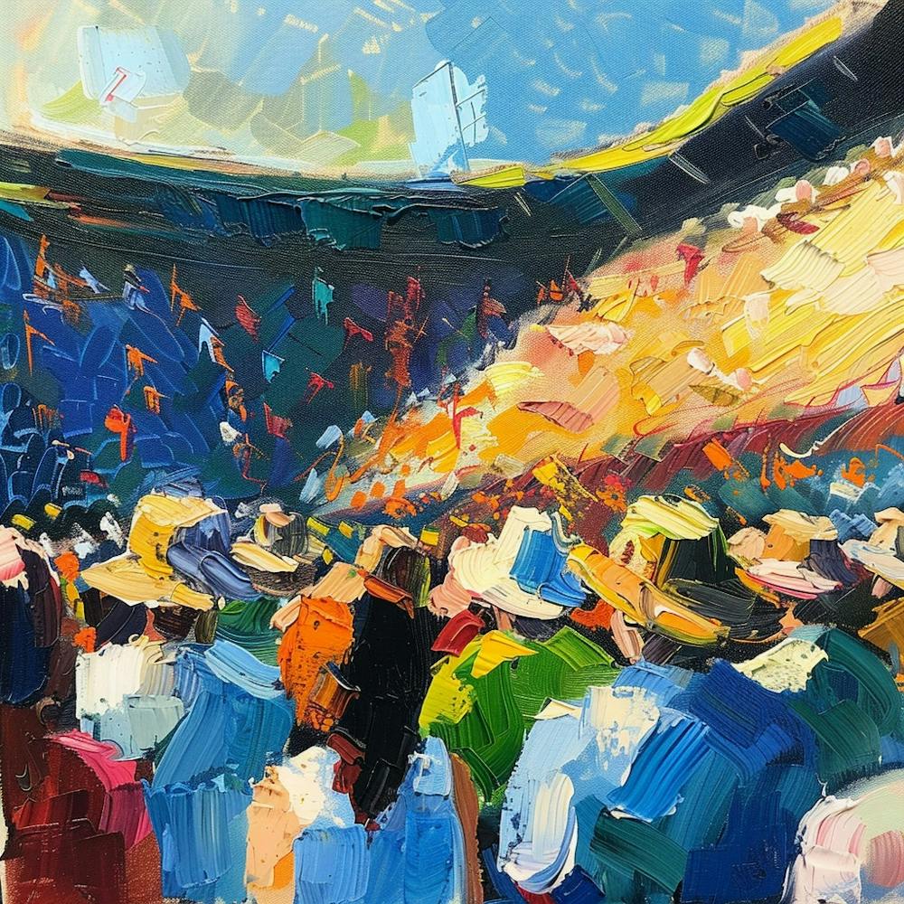 A Stadium Crowd Oil Painting Illustration 1718675164 4