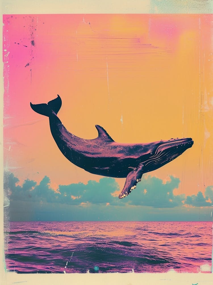Whimsical Whale Polaroid Inspired 1