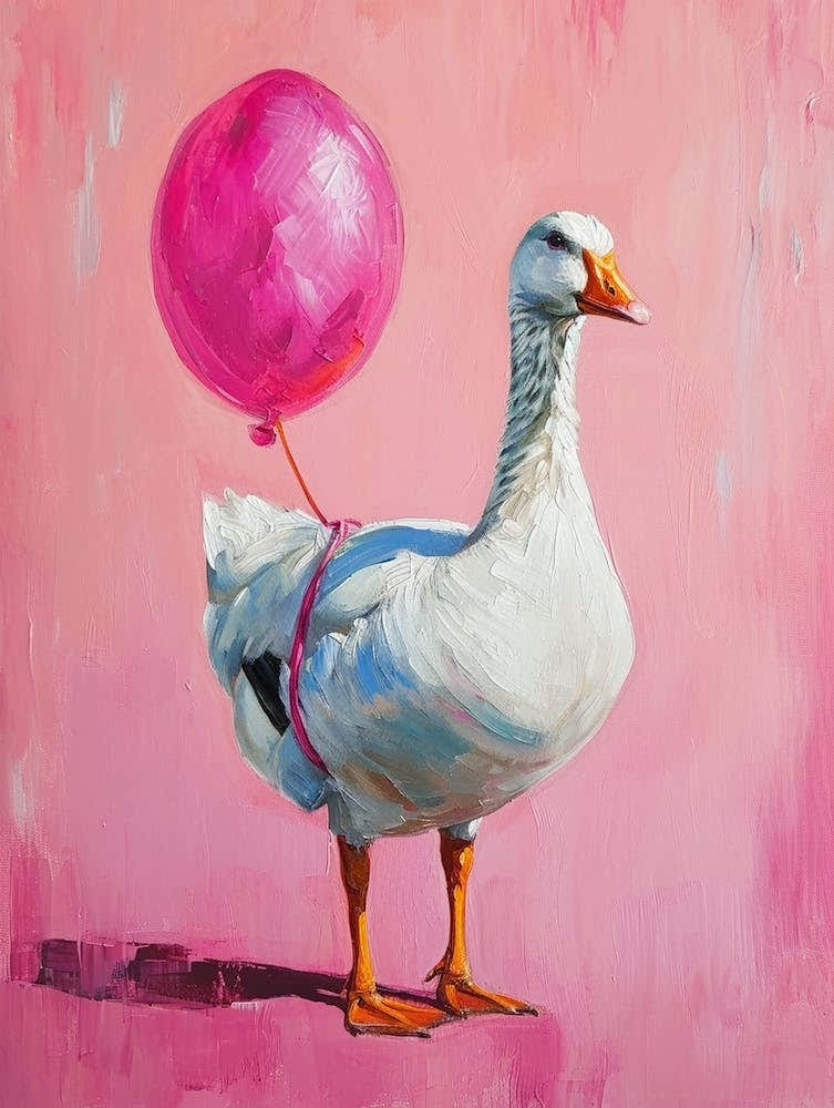 Cute Goose 2 With Balloon
