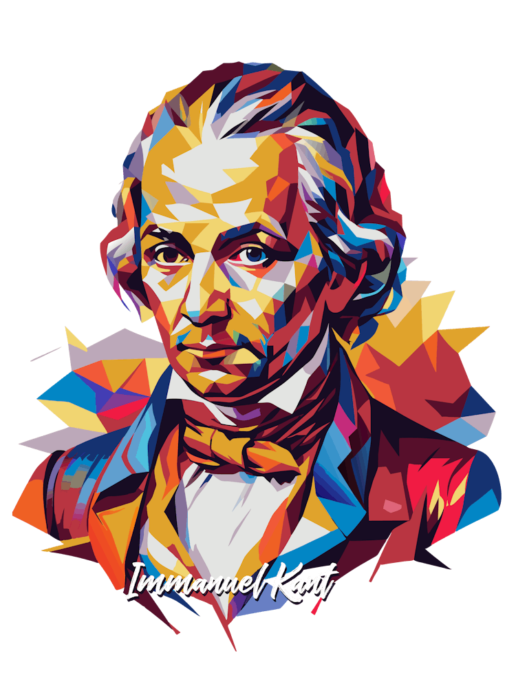 Immanuel Kant 01 Portrait WPAP Pop Art