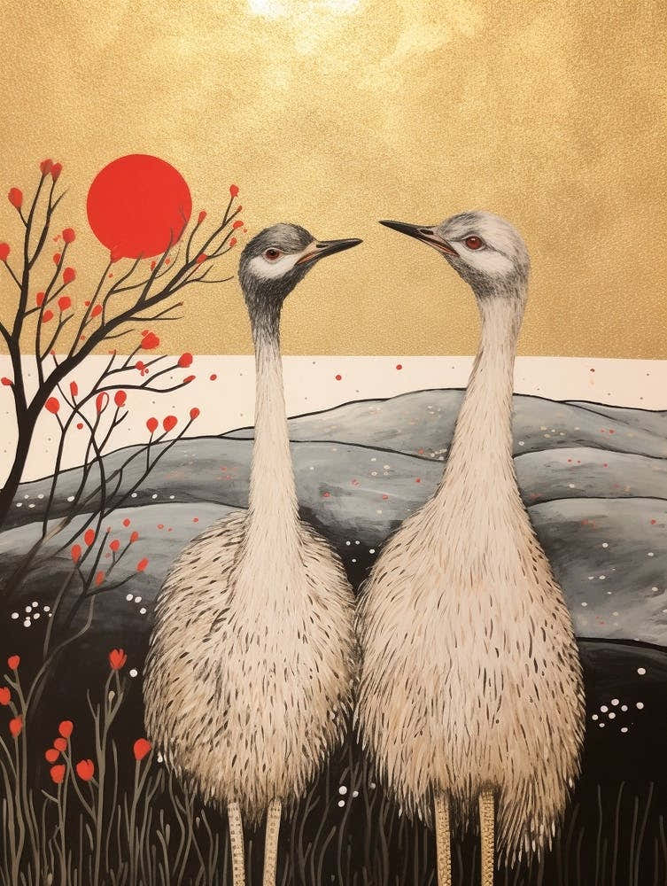 Bird Illustration Ostrich 4