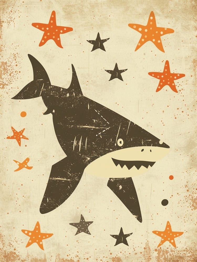 Shark & Starfish Modern Storybook Style 3