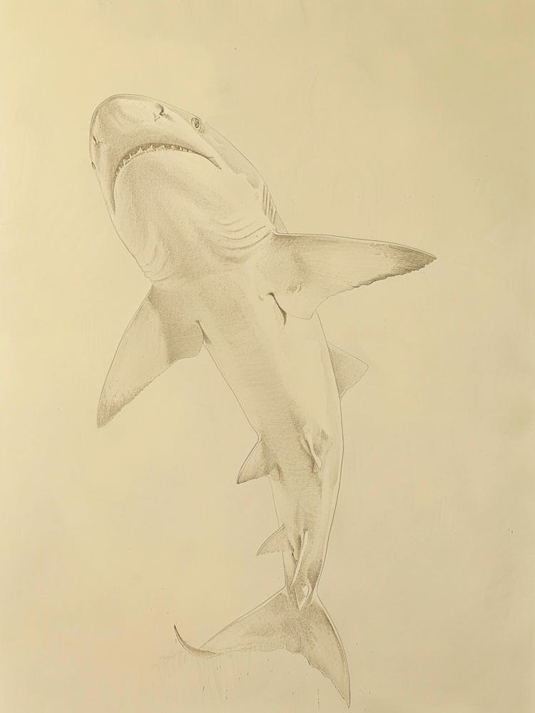 Bamboo Shark Vintage Illustration 4