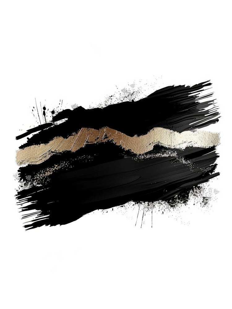 Black And Gold Brush Strokes 1