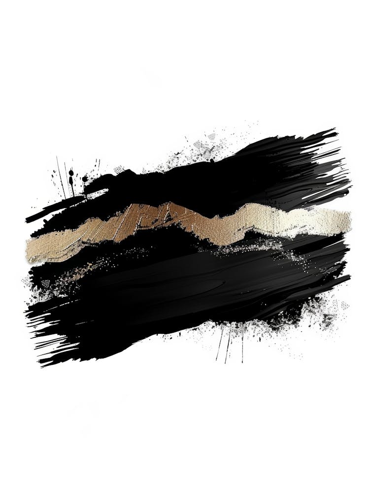 Black And Gold Brush Strokes 1