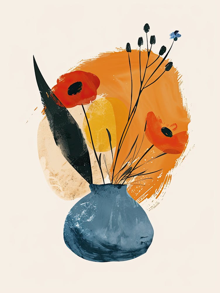 Poppies In A Vase