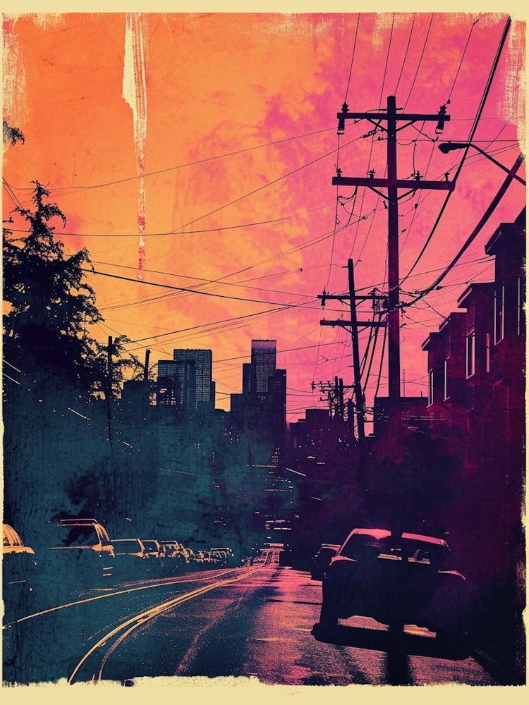 Retro Photo Inspired Cityscape 4