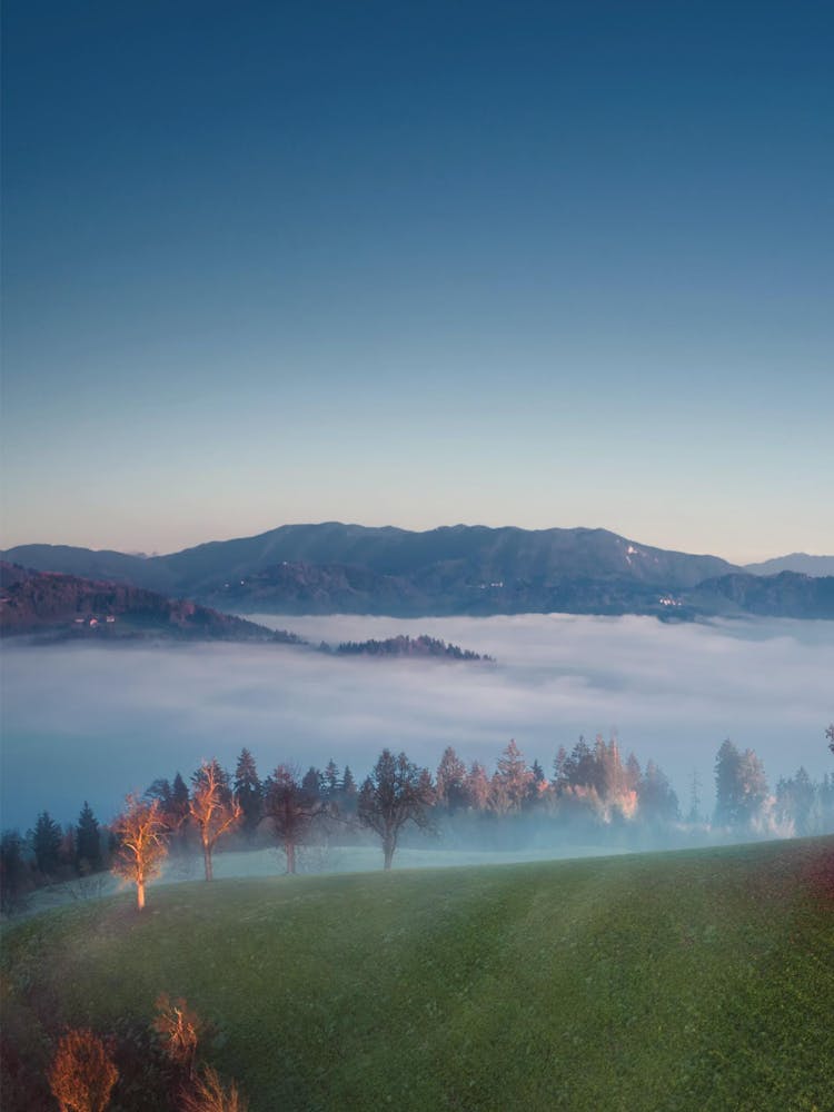 Sunrise Over A Hill