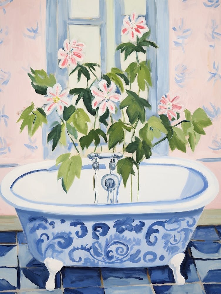 A Bathtube Full Hellebore In A Bathroom 2
