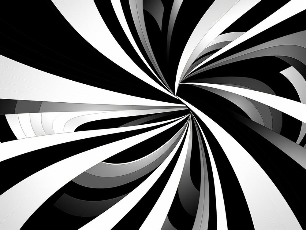 Illusion Abstract Black And White 8