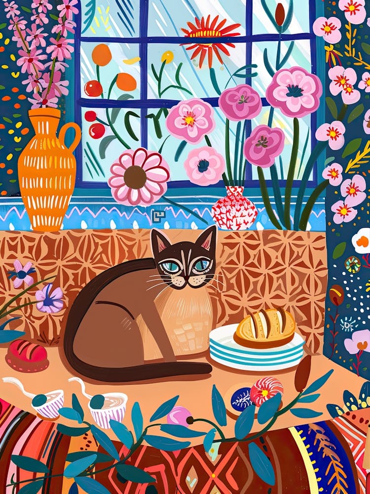 Tea Time With A Burmese Cat 4