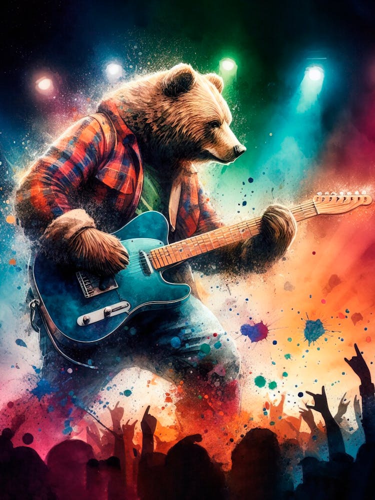 Bear Playing Guitar