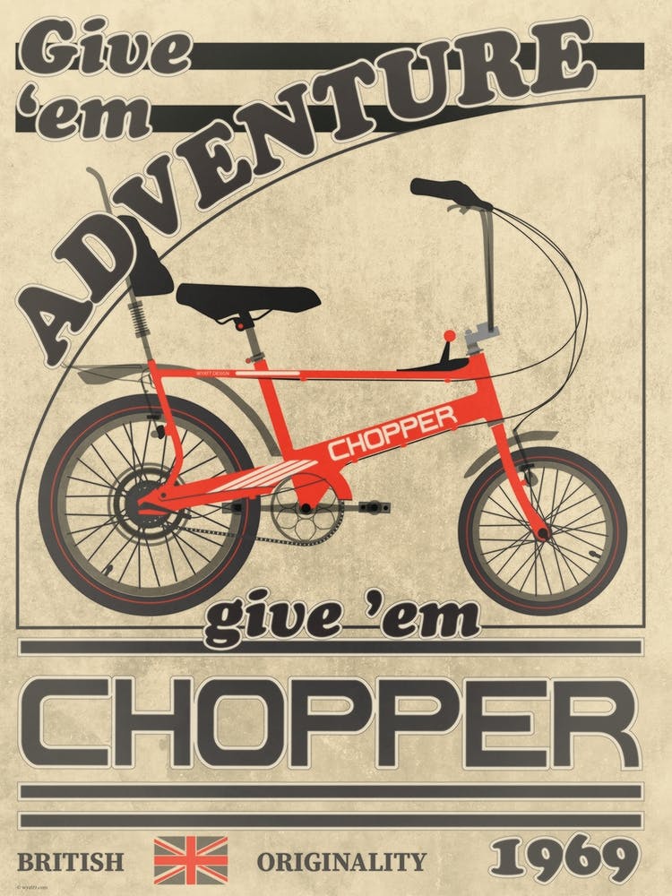 Chopper Bicycle Vintage Style Advert