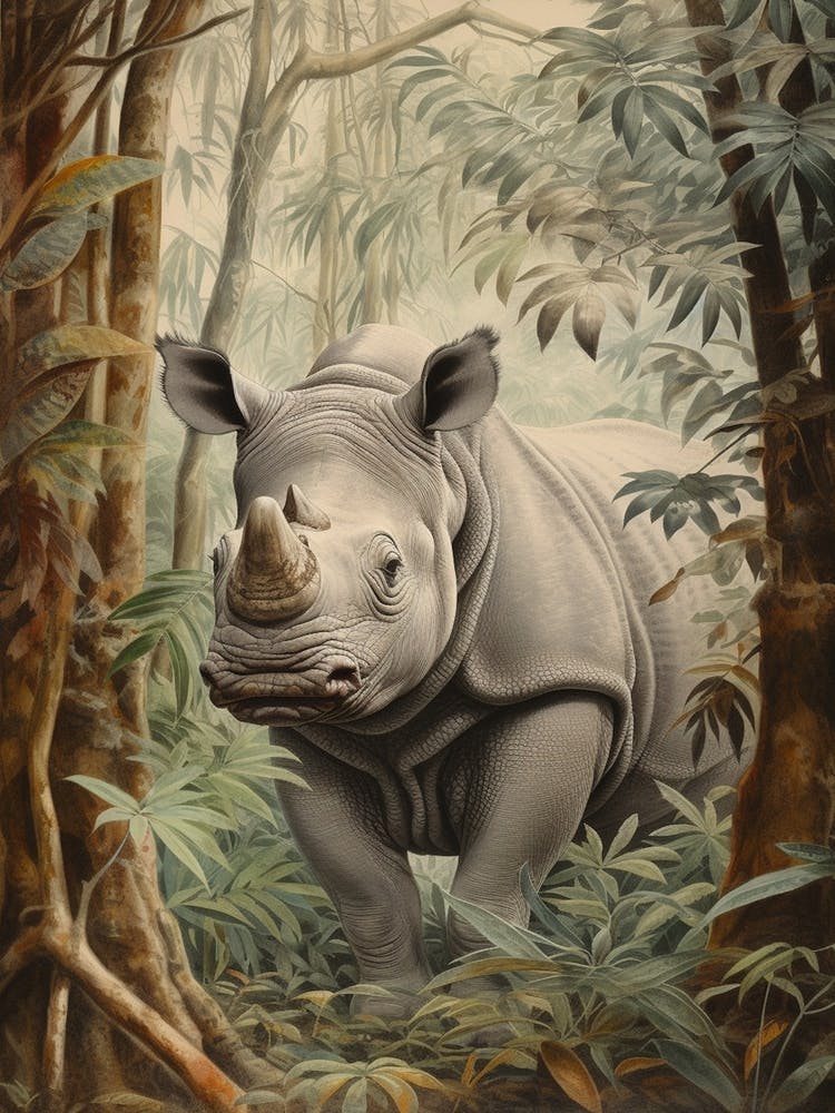 Rhino Deep In The Nature 8