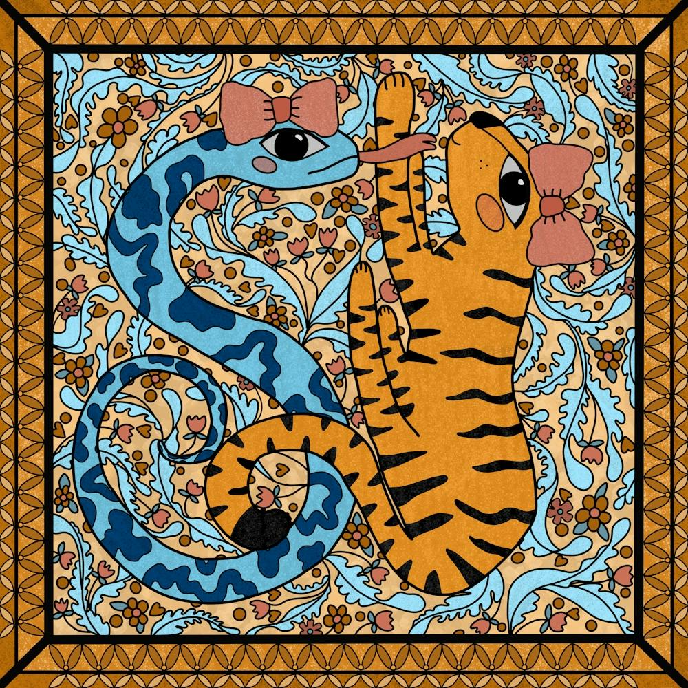 Tiger and Snake Swirl