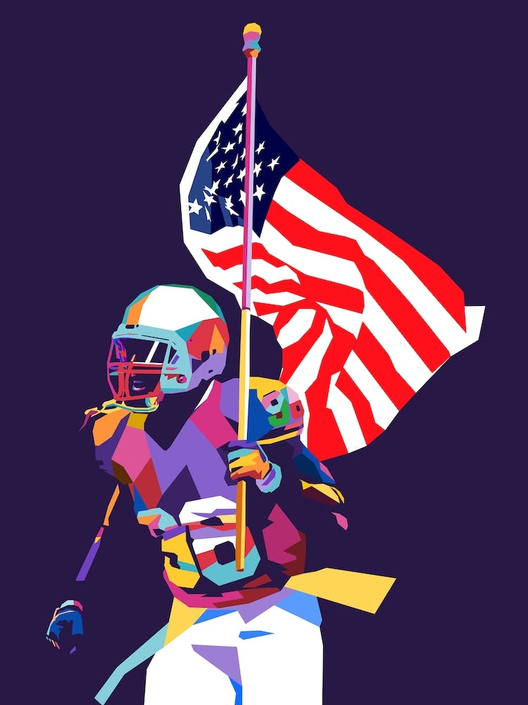 American Football United States Flag