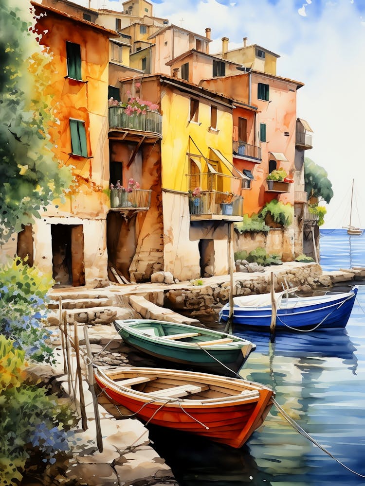 Boats Docked by the Canal 1