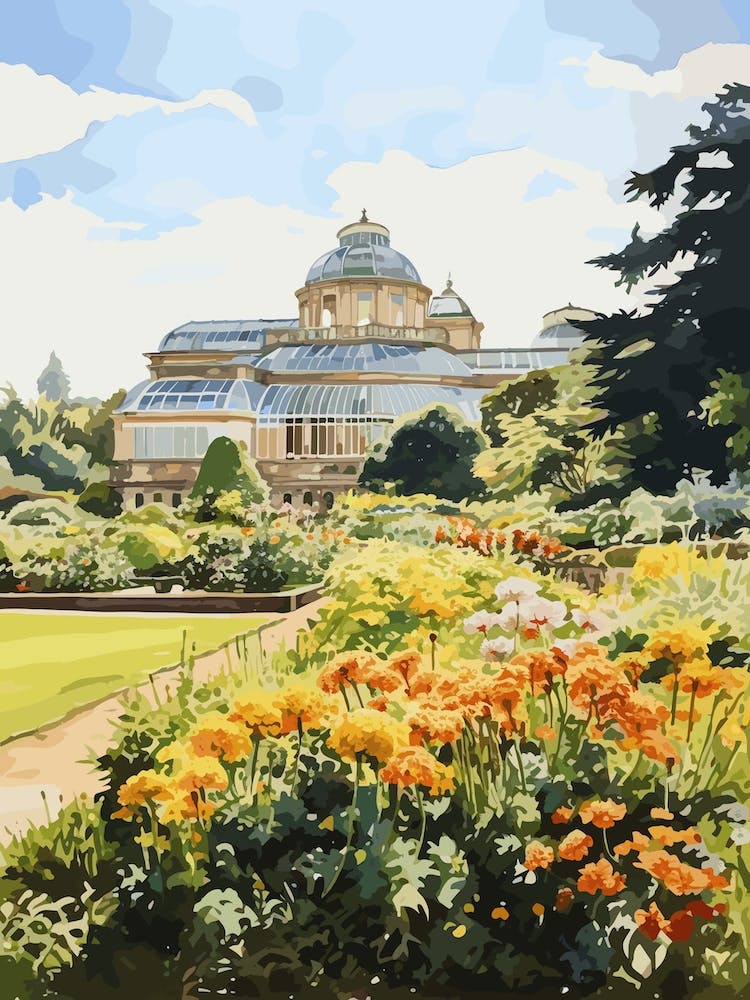 Royal Botanical Garden Edinburgh Uk Watercolour 3